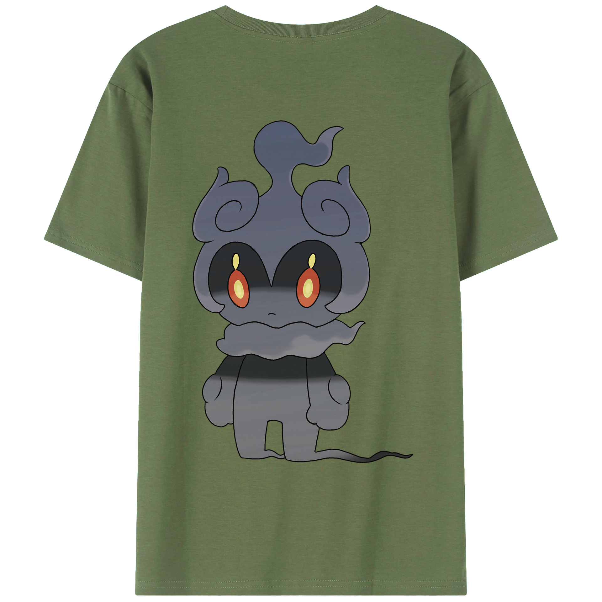 （画像用） ポケットモンスター Pokémon 綿100％ メンズ半袖Tシャツ（バックプリント） 通気性